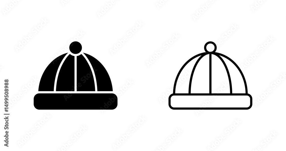 Fototapeta premium Beanie hat Vector Icon