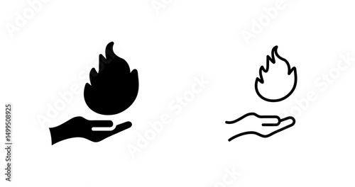 Hand warmers Vector Icon