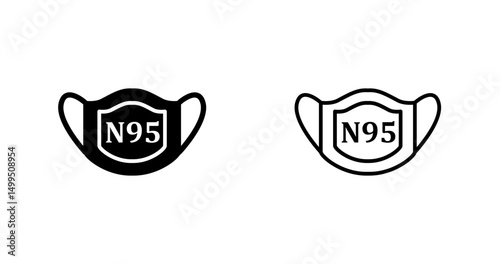 N95 mask Vector Icon