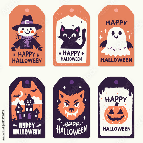 Spooky Cute Halloween Gift Tags – Printable Set with Bats, Pumpkins, Ghosts & More (Perfect for Treat Bags, Party Favors & Boo Baskets) 