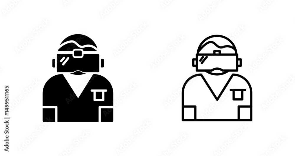 Fototapeta premium Augmented Reality Headset Vector Icon