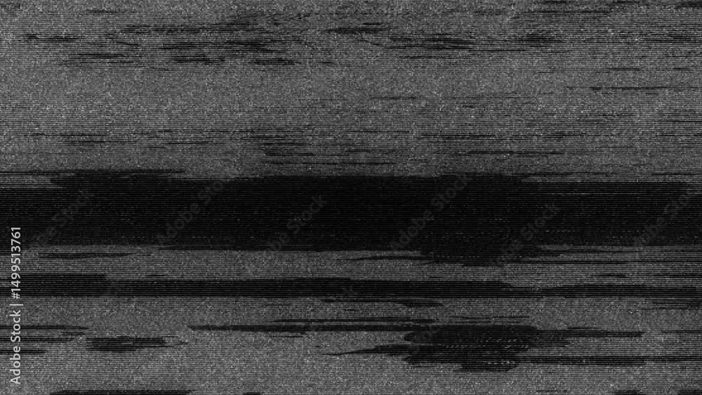 Distorted glitch overlay with noise texture and static transitions for edgy video effects