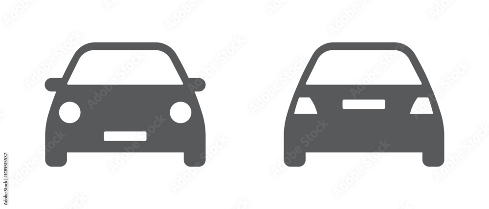 Obraz premium Set of car icon. Car. Car symbol. Machine signs for applications and web sites. Vector illustration.