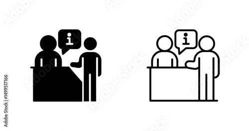 Customer Service Counter Vector Icon
