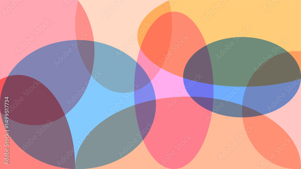 Obraz premium ABSTRACT BACKGROUND FLAT COLORFUL DESIGN WITH CIRCLE GEOMETRIC SHAPES VECTOR TEMPLATE GOOD FOR MODERN WEBSITE, WALLPAPER, COVER DESIGN 