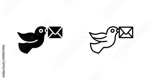 Carrier Pigeon Vector Icon