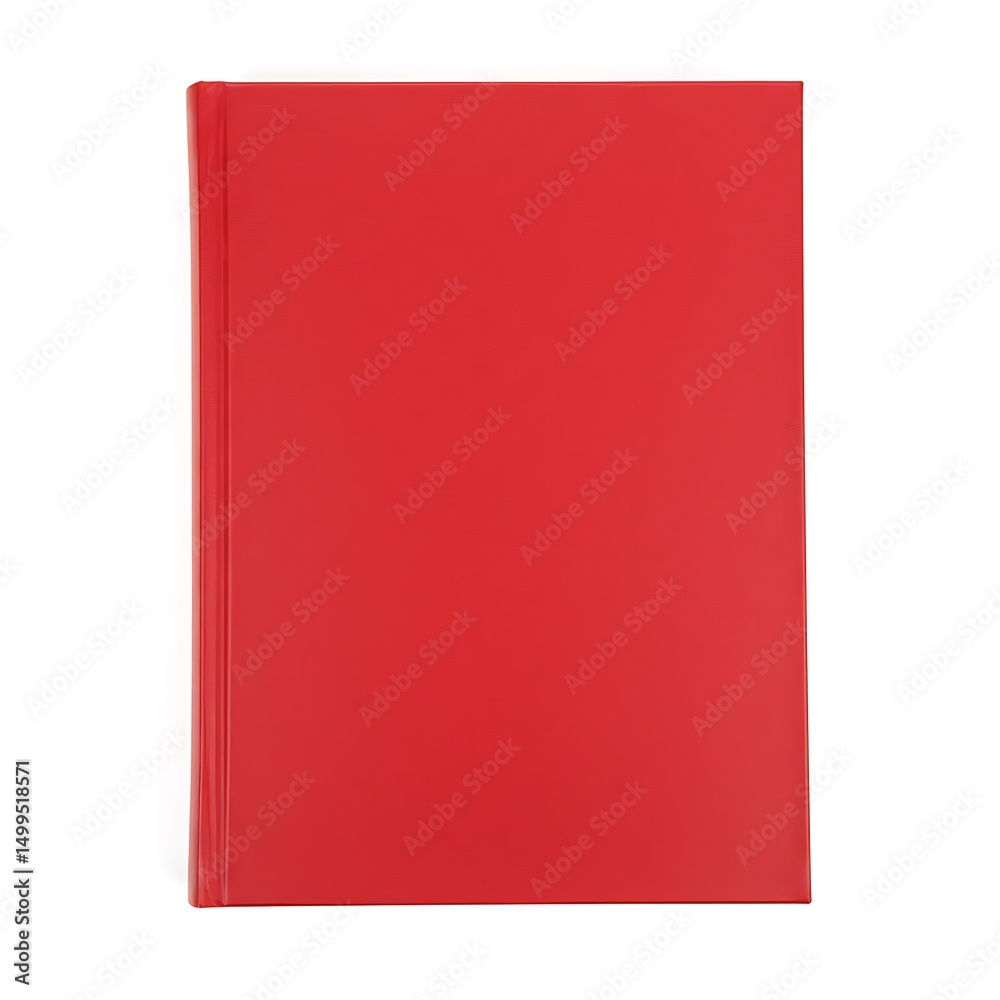 Closed red hardcover book isolated on white background Closed red hardcover book isolated on white background