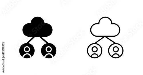 Cloud Collaboration Vector Icon