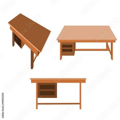 a table any perspective collection, illustration vector  