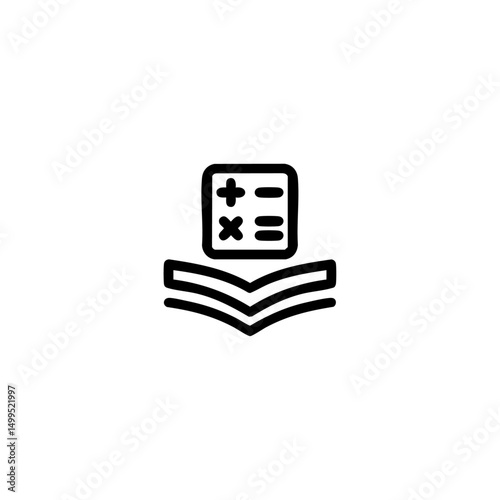 Math icon logo flat vector design