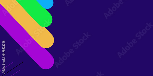 Banner design with dark blue diagonal stripes pattern. Dark blue background. Modern lines abstract presentation background.
