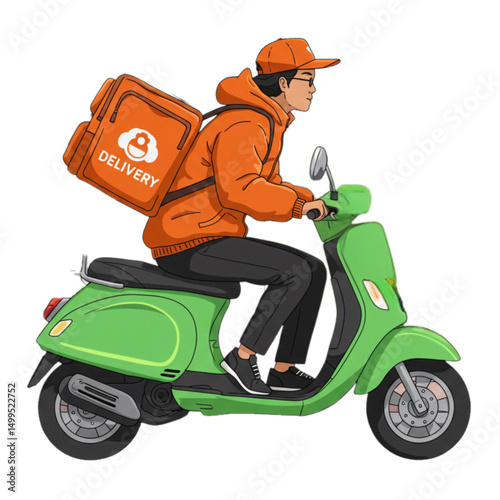 A food delivery man 