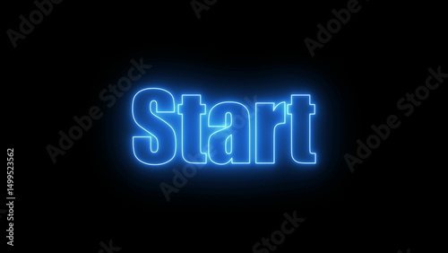 neon start text