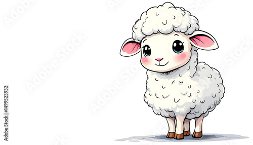 a vector illustration of sheep isolate on white