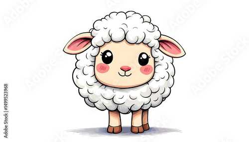 a vector illustration of sheep isolate on white