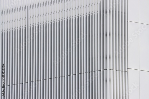 Wallpaper Mural White outdoor wall slat cladding on a commercial building Torontodigital.ca