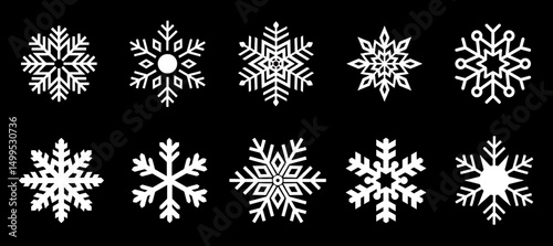 Isolated Snowflake Collection
