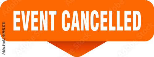 event cancelled sticker. event cancelled sign on transparent background