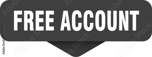 free account sticker. free account sign on transparent background