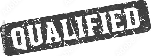 qualified rectangular sign. qualified stamp