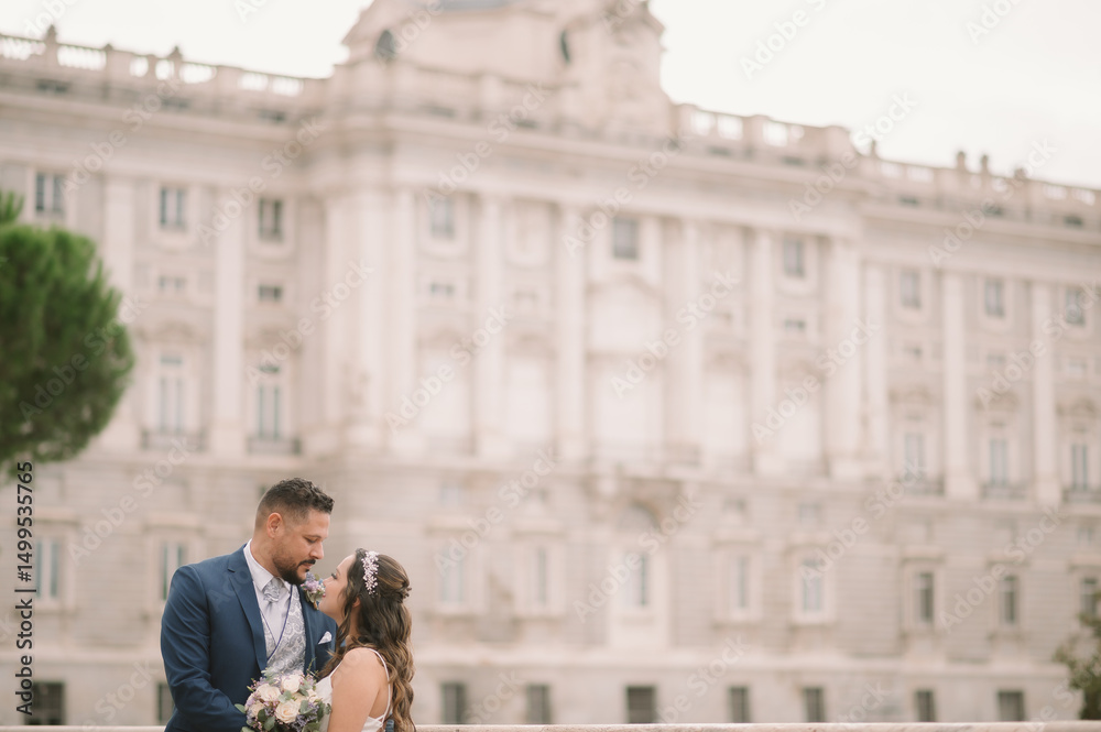 Fototapeta premium Boda, día de la boda, celebración de la boda, los novios, matrimonio, casamiento, unión, nupcias, ceremonia nupcial