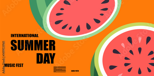 summer background design for banner, poster, website, etc
