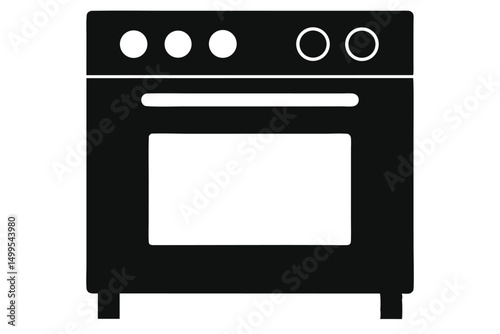 gas stove isolated on white