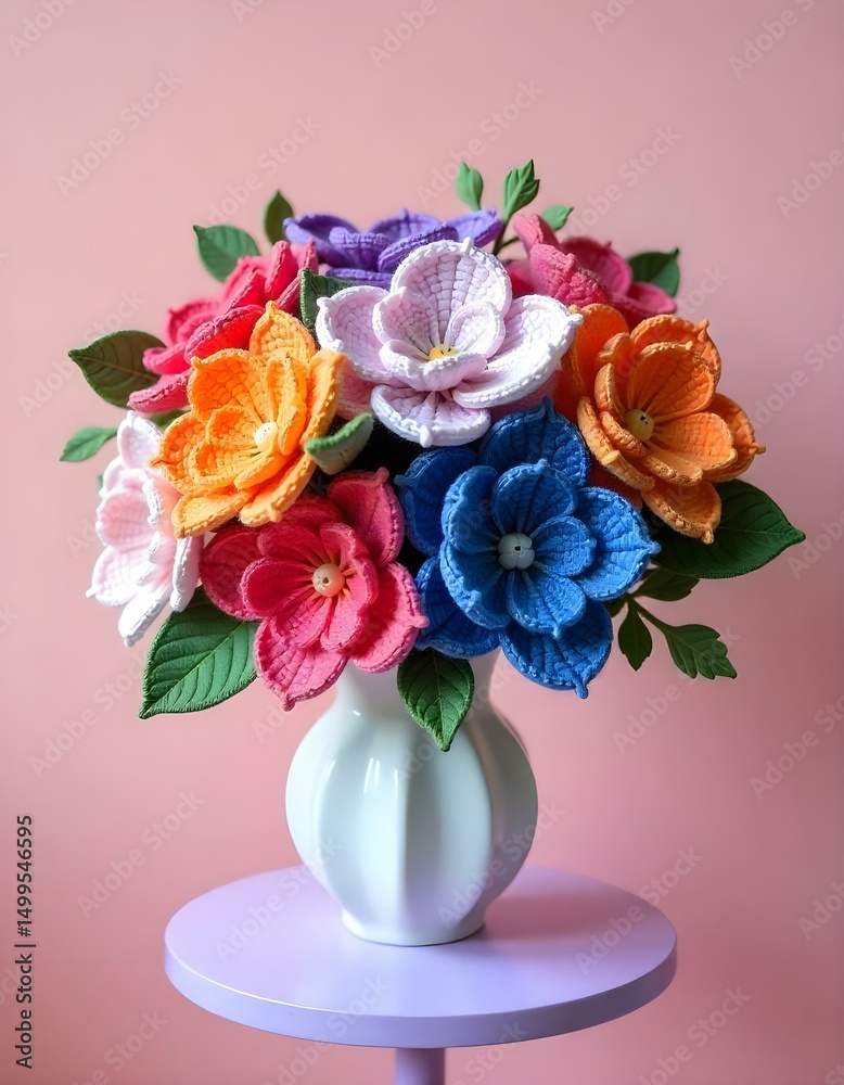 Obraz premium A highly detailed, artistic, crafted flower bouquet.