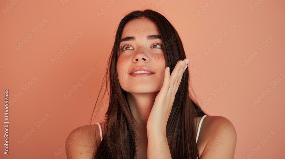 The smiling freckled woman The smiling freckled woman