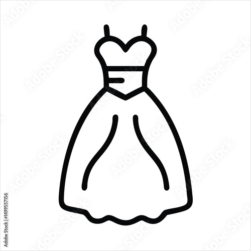wedding dress vector illustration
