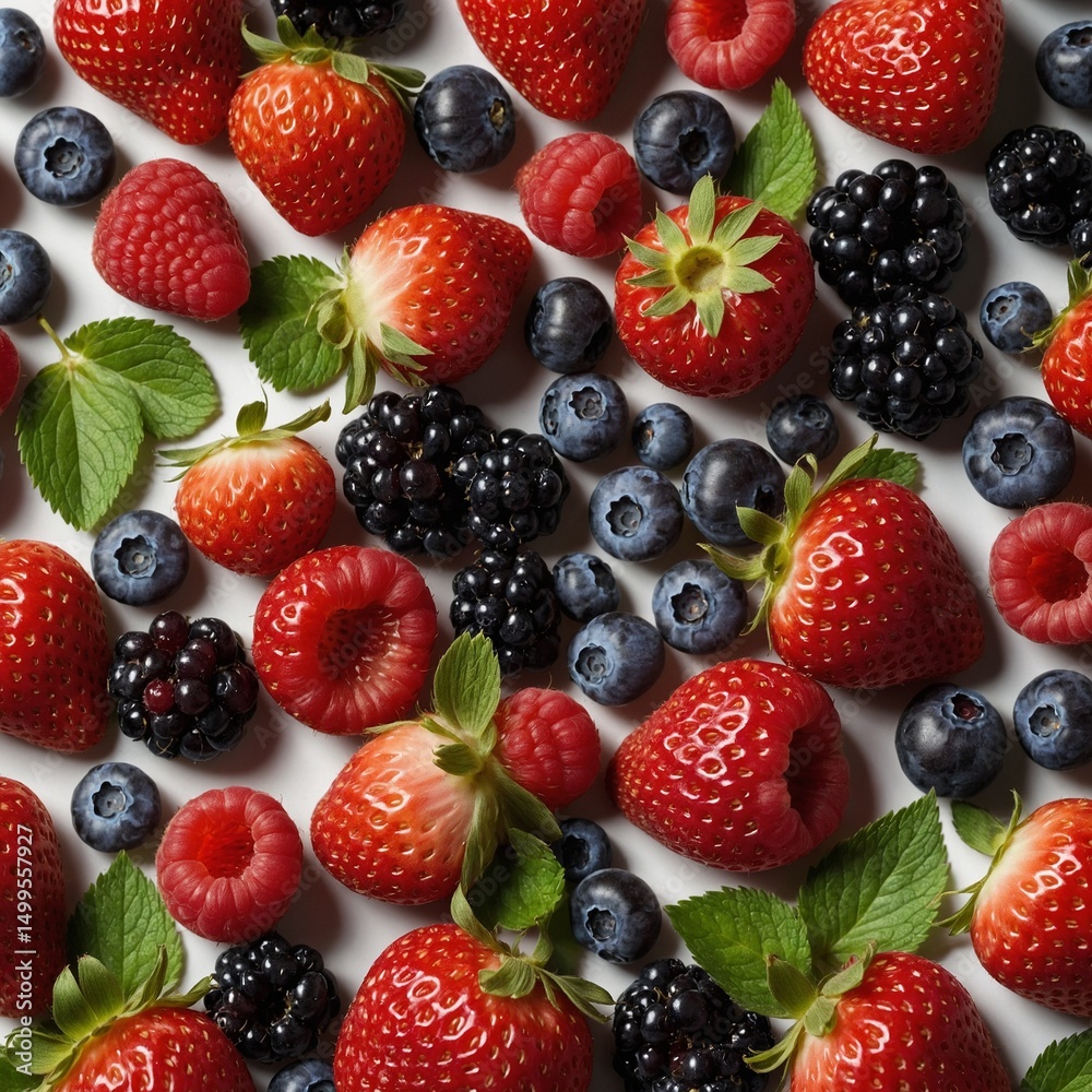 Obraz premium fresh berries in a bowl