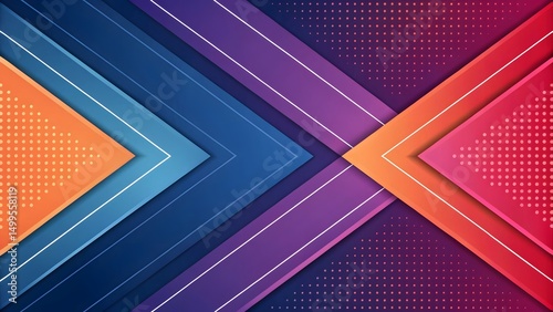 Wallpaper Mural Abstract Geometric Background with Gradient Colors and Dotted Texture Torontodigital.ca