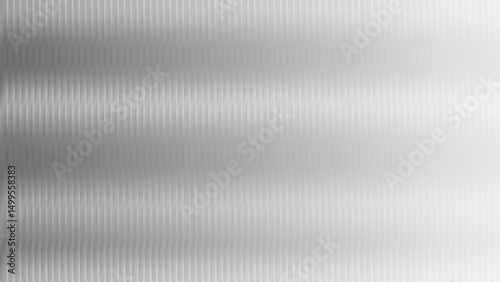 Vector background of white and grey, ribbed glass with a gradient; a soft, airy, frosted acrylic texture, ideal for bath walls, windows, or fluted door designs with a wavy finish.Door window close-up.