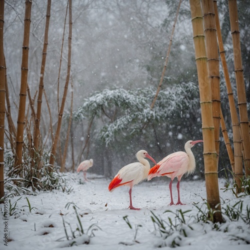 greater flamingo in the zoo