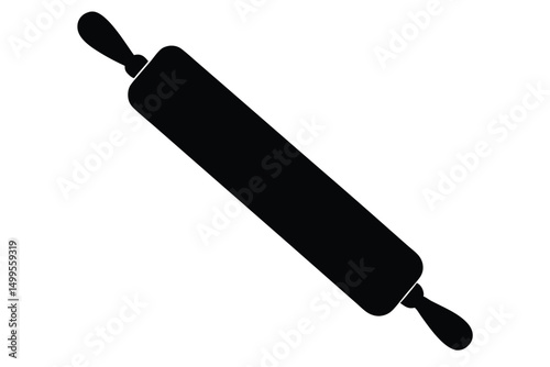 black paint roller