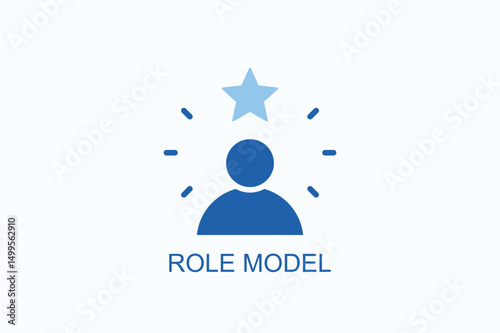 Role Model Icon Or Logo Isolated Vector Illustration