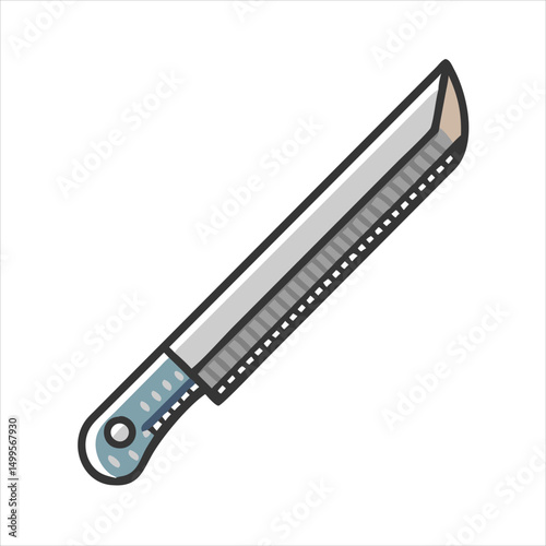 knife on a white background