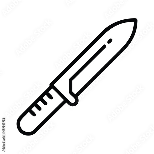 vector illustration of a knife