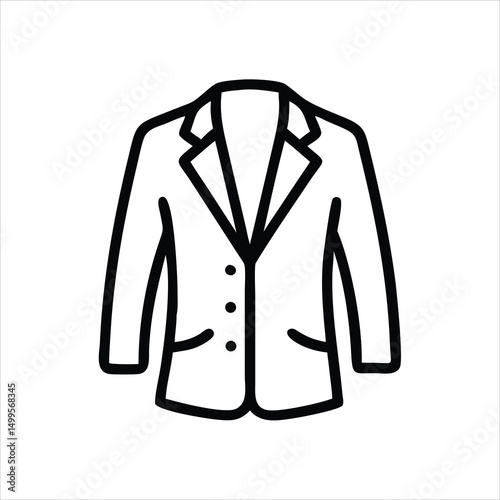 vector illustration of a black jacket
