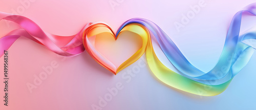 Pride rainbow heart wallpaper design colorful digital art abstract