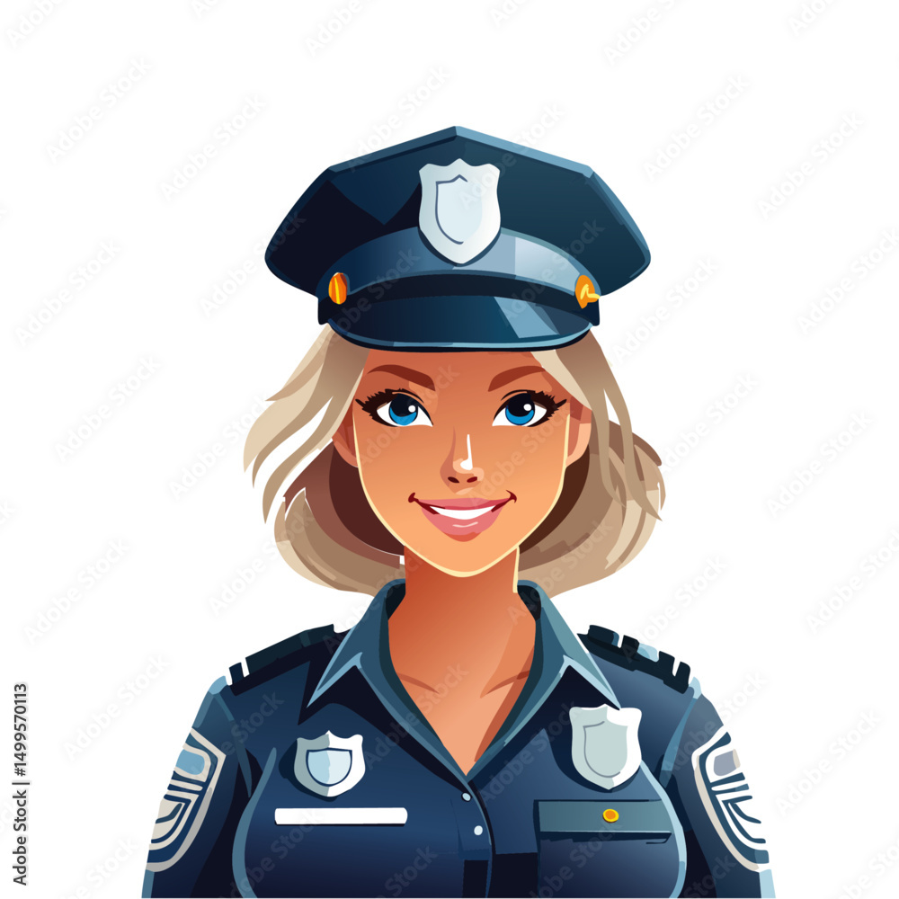 police officer woman in uniform vector graphic design police officer woman in uniform vector graphic design