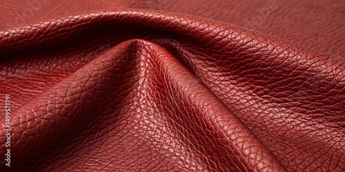 Red Leather Texture – Close-Up Material Detail