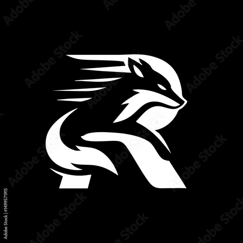 The Fox and Letter R Logo Icon Symbol Emblem