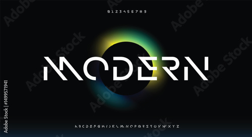Abstract Fashion font alphabet. Minimal modern urban fonts for logo, brand etc. Typography typeface uppercase lowercase and number vector illustration.