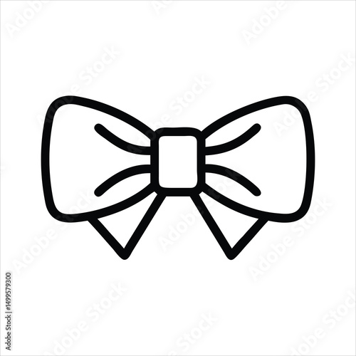 black and white bow