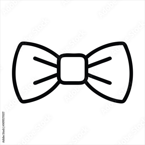 vector illustration of a bow
