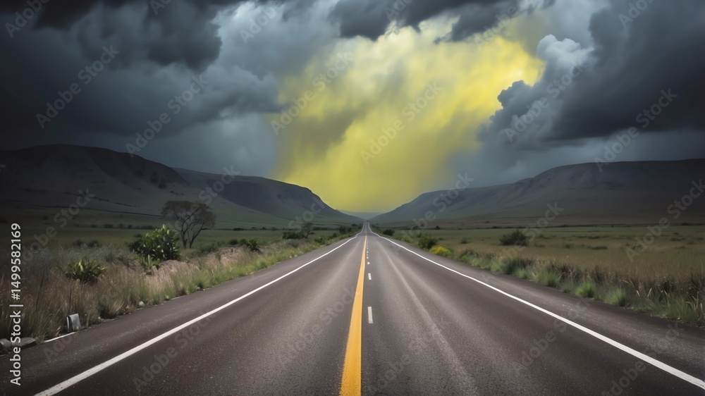 Naklejka premium the road to storm tt