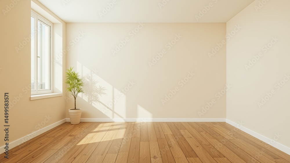 Fototapeta premium Modern Beige Apartment Interior - Design Concept