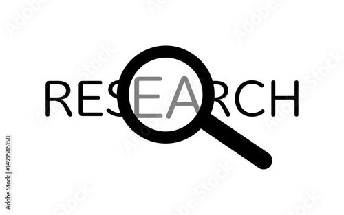 Simple line drawing icon of search images