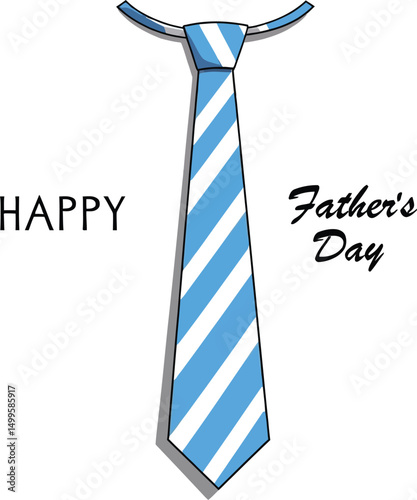 Happy Father's Day Necktie: A light blue and white striped necktie, symbolizing Father's Day. The text "Happy Father's Day" is tastefully incorporated.